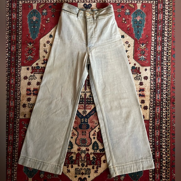 Jesse Kamm - 🇺🇸 American Bleached Denim Sailor Jeans - Archived Wash HTF - Picture 2 of 15